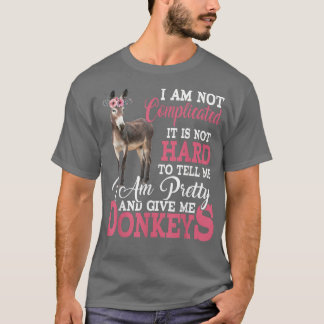 T-shirt I'm Pretty And Give Me Donkeys Funny Floral Donkey