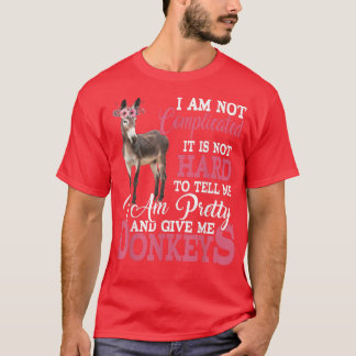 T-shirt I'm Pretty and Give Me Donkeys Funny Floral Donkey