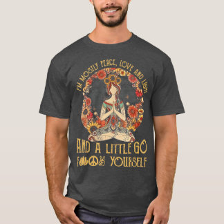 T-shirt Im Principalement Peace Love Et Léger Little Go F