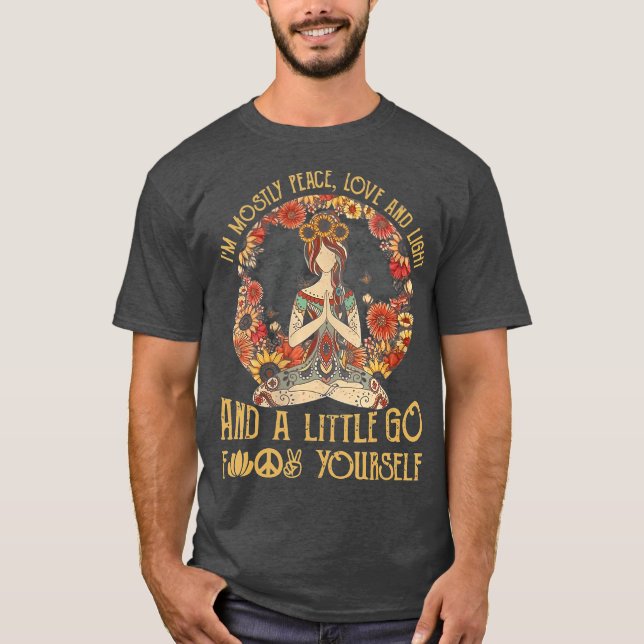 T-shirt Im Principalement Peace Love Et Léger Little Go F  (Devant)