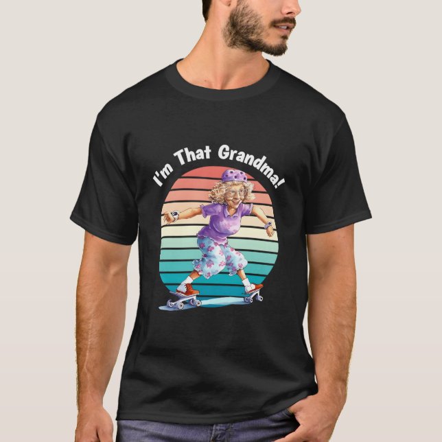 T-shirt I'M T Grandma Motorcycle Fun (Devant)