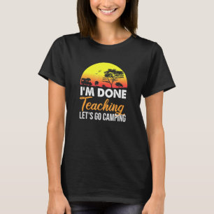 T-shirt Im Terminé Enseignement Lets Aller Camping Retro S