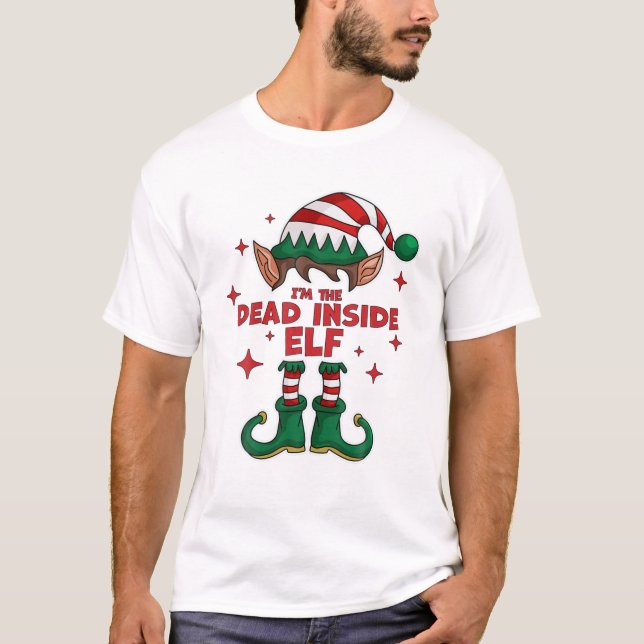 T-shirt I'm The Dead Inside Elf - Matching Family Christma (Devant)