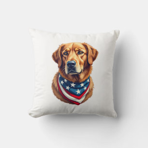 T-Shirt im Vintage-Stil mit All American Golden Re Kissen