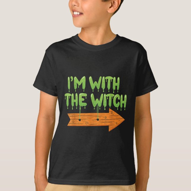 T-shirt I'm With The Witch Halloween Couples Matching Soky (Devant)