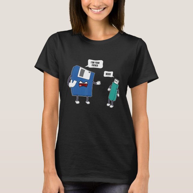 T-shirt I'm Your Father No Shirt USB Floppy Disk Engineeri (Devant)