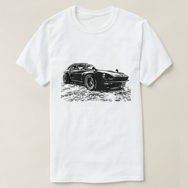 T-shirt Image classique de vecteur de Nissan Datsun (Design devant)