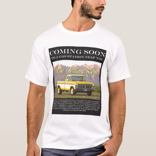 T-shirt Image d'affiche de film de rose jaune (Devant)