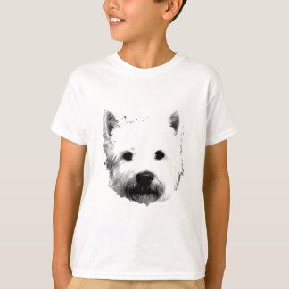 T-shirt Image de chien de Terrier blanc de montagne