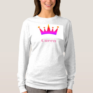 T-shirt Image de couronne de texte personnalisé Queen en c