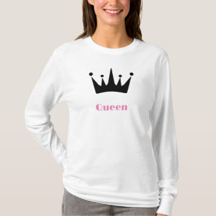 T-shirt Image de couronne de texte personnalisé Queen sur