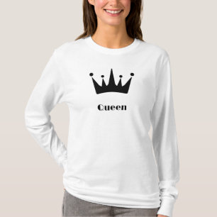 T-shirt Image de couronne de texte personnalisé Queen sur