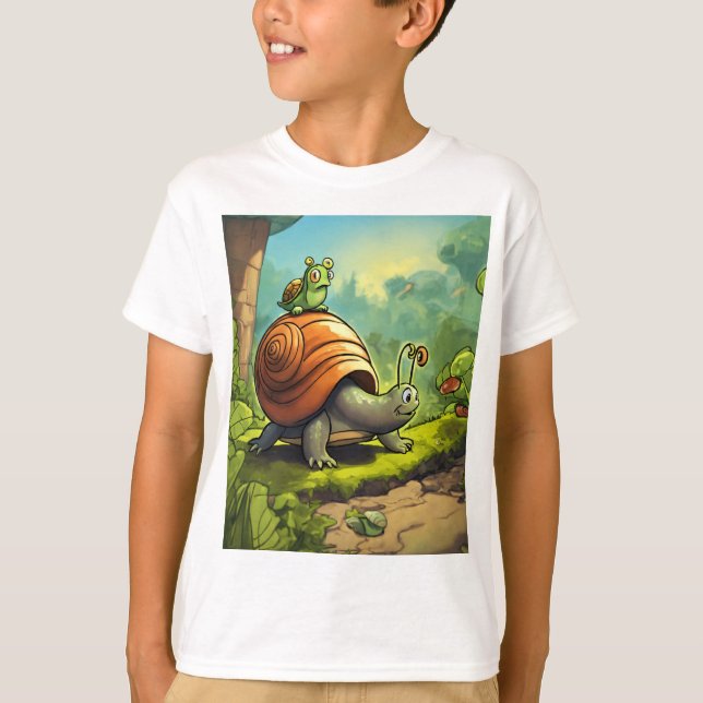 T-shirt Image de dessin de terrifié (Devant)