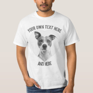 T-shirt Image de forme cardiaque personnalisée et texte