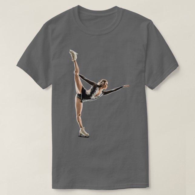 T-shirt image de patinage artistique (Design devant)