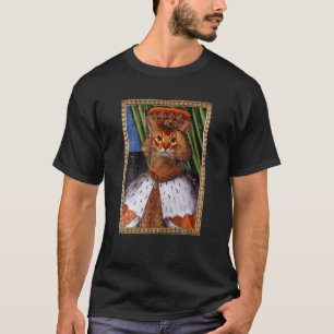 T-shirt Image encadrée drôle Graphique Roi Couronne Chat E