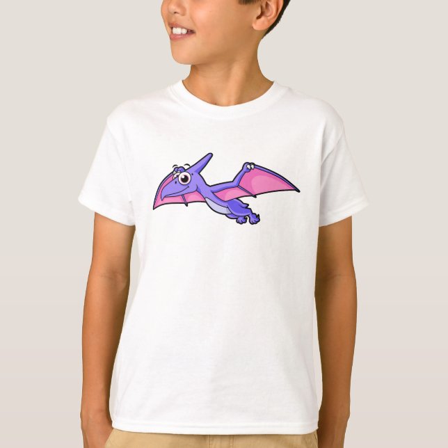 T-shirt Image Mignonne D'Un Ptérodactyle Volant. (Devant)