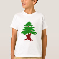 T-Shirt image patriotique premium du cèdre du Liba