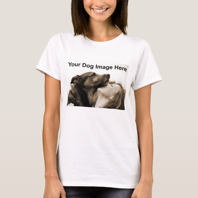 T-shirt Image photo de votre chien personnalisé (Devant)