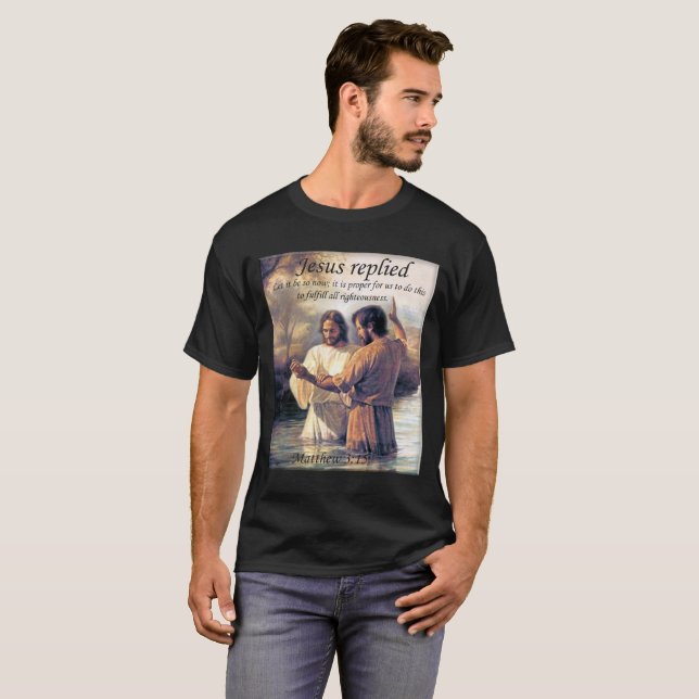 T-shirt Image une de baptême de Jésus-Christ (Devant entier)
