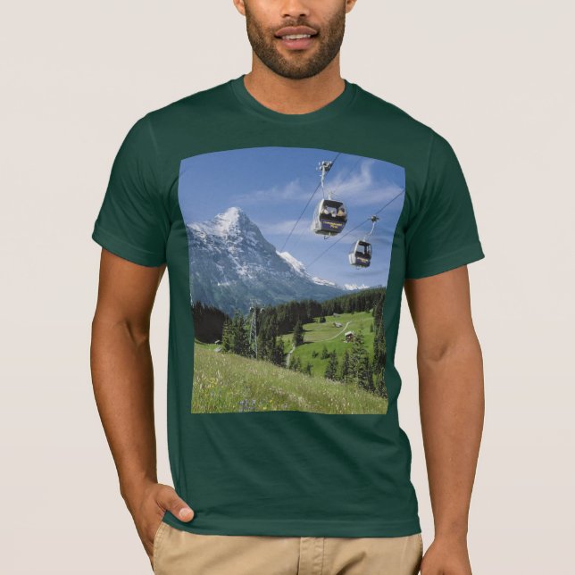 T-shirt Images suisses - téléphériques de Grindelwald (Devant)