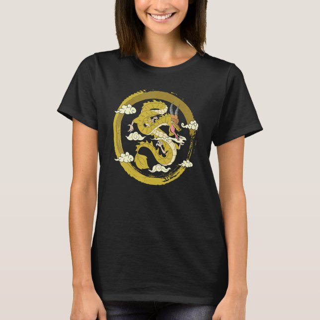 T-shirt Imaginaire Asiatique Dragon Mysthique Créature Chi (Devant)
