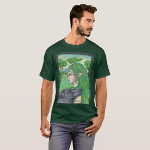 T-shirt Imaginaire bleu Elf féerique irlandais celtique