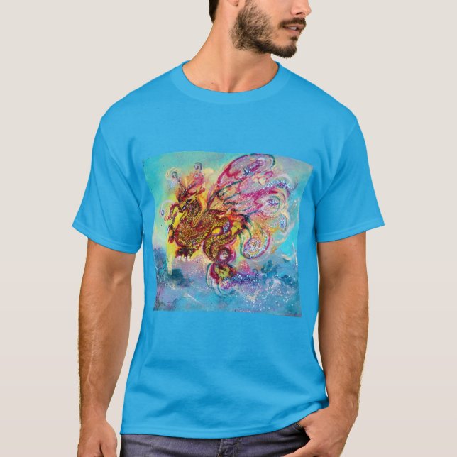 T-shirt IMAGINAIRE bleu SEA DRAGON (Devant)