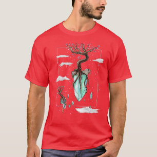 T-shirt Imaginaire cool Cristaux flottants Îles Sakura Tre