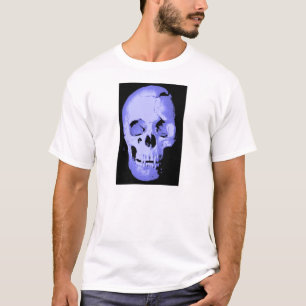 T-shirt Imaginaire d'art Pop Crâne bleu