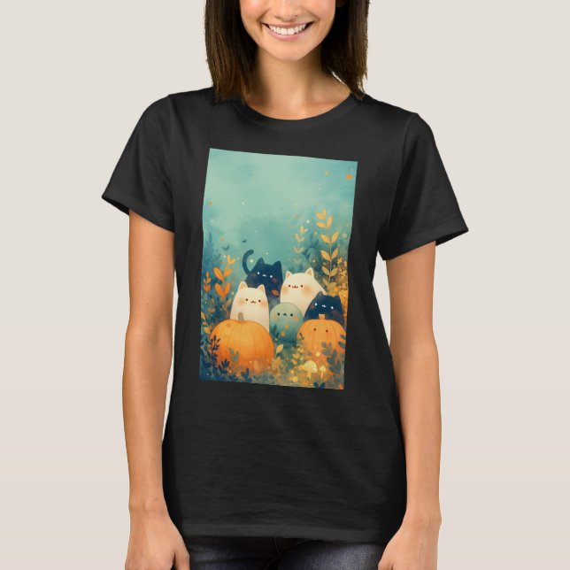 T-shirt Imaginaire d'automne Feline (Devant)