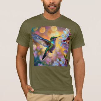 T-shirt Imaginaire de cerisier en fleurs Hummingbird