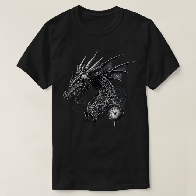 T-shirt Imaginaire de dragon de vapeur 1 (Design devant)