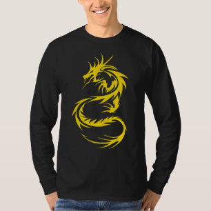 T-shirt Imaginaire dragon chinois tatouage or animal mythi
