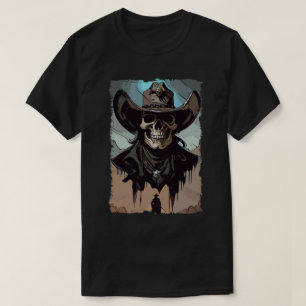 T-shirt Imaginaire Grunge Crâne Wild West Cowboy Southern 