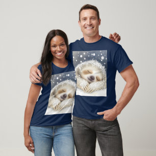 T-shirt Imaginaire mignon couchant neige