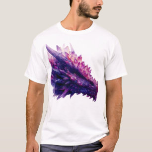 T-shirt Imaginaire mystique Améthyste cristal Dragon Bête