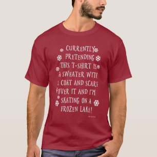 T-shirt Imaginaire neige de vacances Slogan Fun Moto