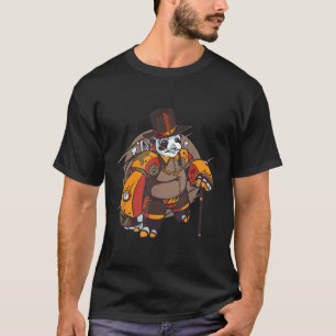 T-shirt Imaginaire Steampunk Metal Robot Panda Mystique