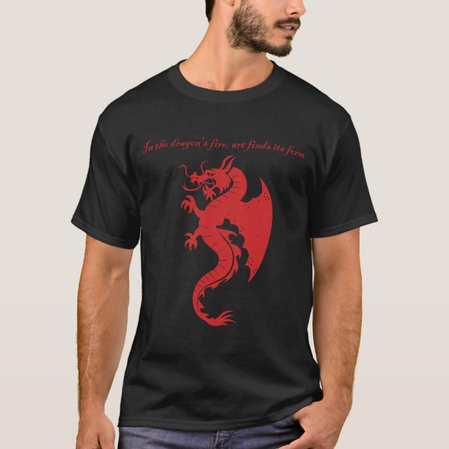 T-shirt Imaginaire Stroke Dragon articles d'art (Devant)