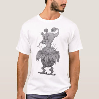 T-shirt Imaginaire surréel tiré à la main Plante - B&W com