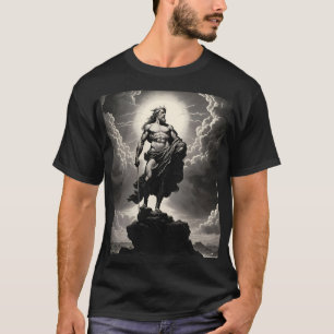 T-shirt Imaginaire Vigoureux Dieu Grec Nuages