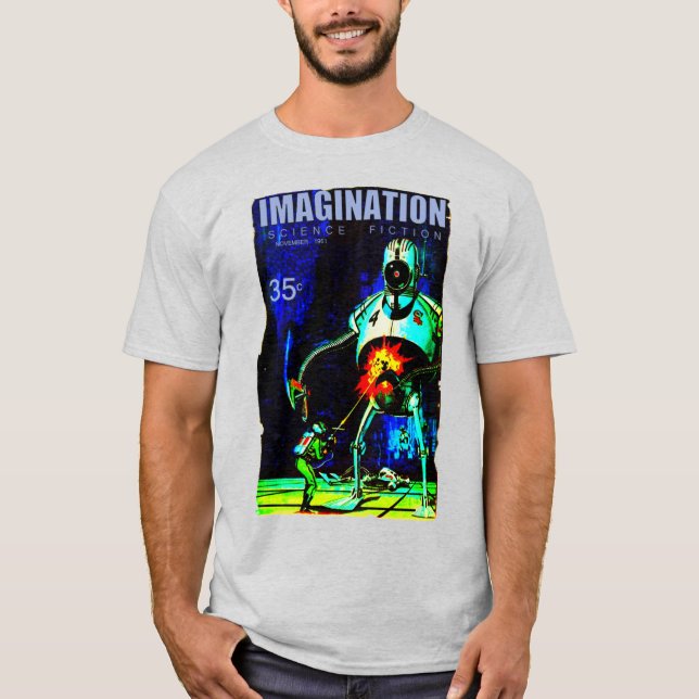 T-shirt IMAGINATION : Science Fiction Pulp Comic (Devant)