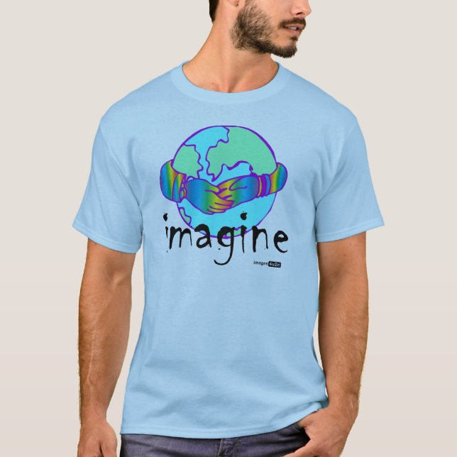 T-shirt imaginer la paix mondiale (Devant)
