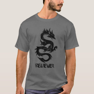 T-shirt Imaginez, Rêvez, Croyez   Tatouage de dragon d'Ima