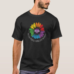 T-shirt Imaginez Tous Les Gens Vivant La Vie En Paix Lgbt 