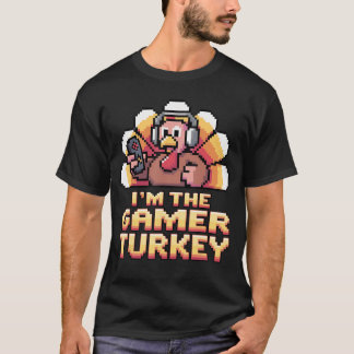 T-shirt Imhe Gamerurkeyhanksgiving Garçons Hommes Jeu Vidé