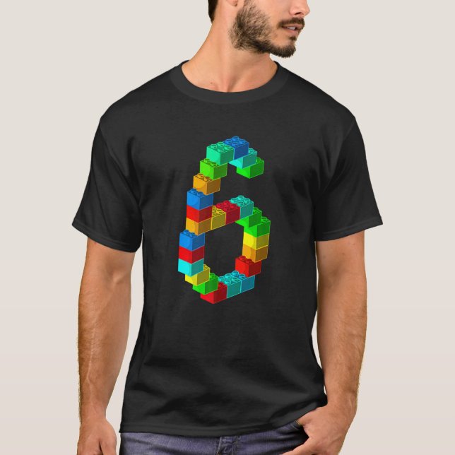 T-shirt Immeuble mignon 6e anniversaire 6 ans Garçons (Devant)