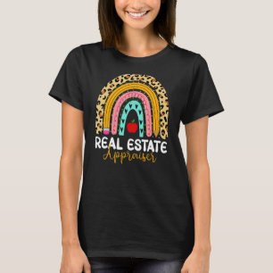 T-shirt Immobilier Apprresseur Leopard Rainbow Immobilier