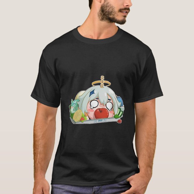 T-shirt Impact sur les aliments d'urgence Genshin Paimon (Devant)